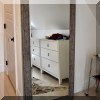 DM07. Tall wood framed mirror. 78”h x 31”w 